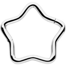 Load image into Gallery viewer, 16G 5/16 Star Shaped Hinged Segment Ring

