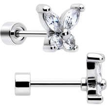 Load image into Gallery viewer, CZ Celetial Butterfly Flat Back Stud Earrings - 3 Pairs
