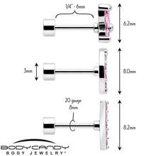 Load image into Gallery viewer, Pink CZ Celestial Butterfly Flat Back Stud Earrings - 3 Pairs

