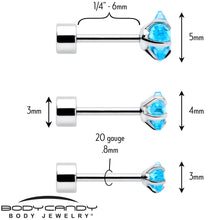 Load image into Gallery viewer, Blue Star CZ Flat Back Stud Earrings - 3 Pairs
