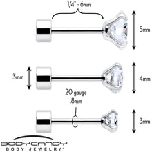 Load image into Gallery viewer, CZ Flat Back Stud Earrings - 3 Pairs
