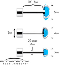 Load image into Gallery viewer, Blue Synthetic Opal Flat Back Stud Earrings - 3 Pairs
