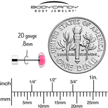 Load image into Gallery viewer, Pink Synthetic Opal Flat Back Stud Earrings - 3 Pairs
