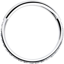 Load image into Gallery viewer, 20G 5/16 Clear Cubic Zirconia Forward Facing Hinged Segment Ring
