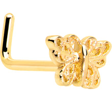 Load image into Gallery viewer, 20G 7mm Butterfly Classic L Shape Nose Ring
