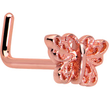 Load image into Gallery viewer, 20G 7mm Butterfly Classic L Shape Nose Ring
