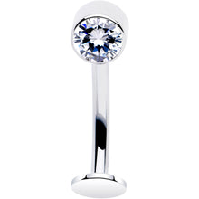 Load image into Gallery viewer, Bezel Gem Titanium Threadless Floating Belly Ring
