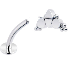 Load image into Gallery viewer, Gem Trio Titanium Push In Threadless Floating Belly Ring
