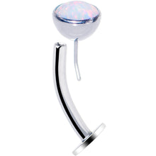 Load image into Gallery viewer, Synthetic Opal Bezel Titanium Threadless Floating Belly Ring
