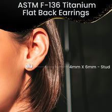 Load image into Gallery viewer, Titanium Flat Back Earring Trio Gem- 18G Threadless Reversible Heart
