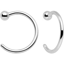 Load image into Gallery viewer, 20G Ball End Implant Grade Titanium Open Hoop Earrings
