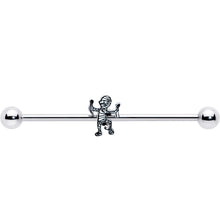 Load image into Gallery viewer, 14G Two Tone Halloween Mummy Industrial Barbell 38mm
