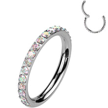 Load image into Gallery viewer, Micro Gem Titanium Hinged Nose Hoop
