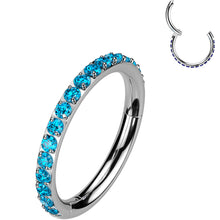 Load image into Gallery viewer, Micro Gem Titanium Hinged Nose Hoop
