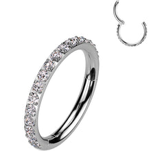 Load image into Gallery viewer, Micro Gem Titanium Hinged Nose Hoop
