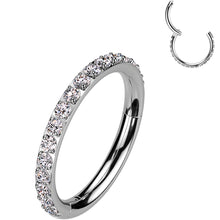 Load image into Gallery viewer, 18G Micro Gem Titanium Hinged Nose Hoop
