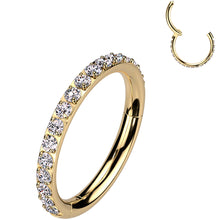 Load image into Gallery viewer, Micro Gem Titanium Hinged Nose Hoop
