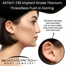 Load image into Gallery viewer, 16G 5/16 Titanium Reversible Flower Threadless Gem Butterfly Labret Tragus
