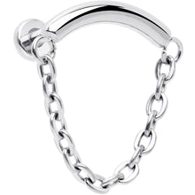 Load image into Gallery viewer, 18G 5/16 Titanium Threadless Chain Dangle Hidden Helix Earring
