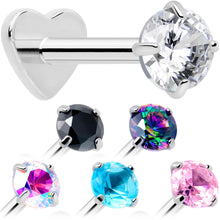 Load image into Gallery viewer, 18G 5/16 CZ Implant Grade Titanium Reversible Threadless Flatback
