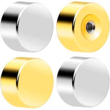 Load image into Gallery viewer, Flat Back Earring Back - Screw On 20G Stainless Steel 4 Pack
