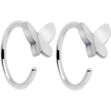 Load image into Gallery viewer, 20G Implant Grade Titanium Butterfly Open Hoop Earrings
