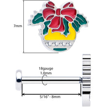 Load image into Gallery viewer, Christmas Flat Back Earring - Holiday Ornament
