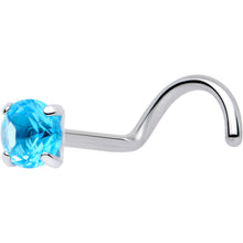 Load image into Gallery viewer, 20G 3mm CZ Prong Set Push-In Threadless Nose Screw Nose Ring
