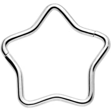 Load image into Gallery viewer, 20G Seamless Hollow Star Nose Hoop Surgical Steel
