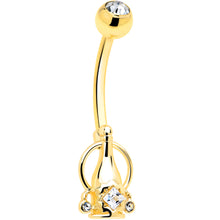 Load image into Gallery viewer, Clear Gem Champagne Dreams Dangle Belly Ring
