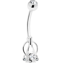 Load image into Gallery viewer, Clear Gem Champagne Dreams Dangle Belly Ring
