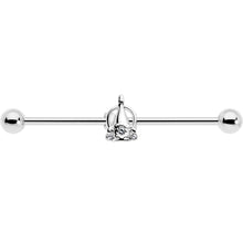 Load image into Gallery viewer, 14G Clear Gem Champagne Dreams Industrial Barbell 38mm
