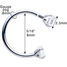 Load image into Gallery viewer, Double Gem Horseshoe Nose Ring Kit with Ball Grabber
