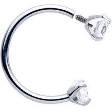 Load image into Gallery viewer, Double Gem Horseshoe Nose Ring Kit with Ball Grabber
