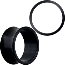 Load image into Gallery viewer, Black Hand Polished Double Flare Tunnel Plug Set 6mm to 25mm
