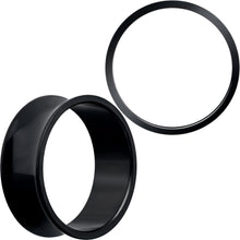Load image into Gallery viewer, Black Hand Polished Double Flare Tunnel Plug Set 6mm to 25mm
