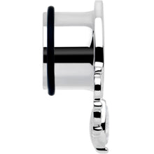Load image into Gallery viewer, Clear Gem Drop Filigree Single Flare Tunnel Plug Set 6mm to 16mm

