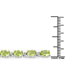 Load image into Gallery viewer, 8.61 Carat Genuine Peridot .925 Sterling Silver Bracelet
