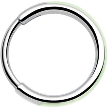 Load image into Gallery viewer, 20G Implant Grade Titanium  Glow in the Dark Hinged Segment Nose Hoop
