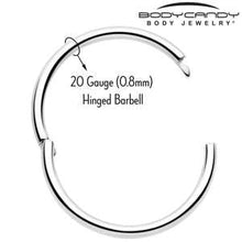 Load image into Gallery viewer, 20G Implant Grade Titanium Half Closure Hinged Segment Ring
