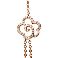 Load image into Gallery viewer, 18K Rose Gold 1/2 Cttw Diamond and Freshwater Pearl Double Strand Station Necklace  (G-H Color, SI1-SI2 Clarity) - Adjustable up to 16" to 20"
