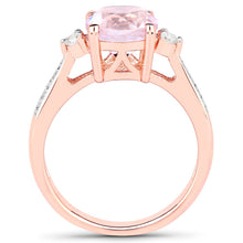 Load image into Gallery viewer, 2.73 Carat Genuine Kunzite and White Topaz .925 Sterling Silver Ring
