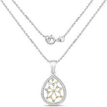 Load image into Gallery viewer, 0.45 Carat Genuine White Diamond and Yellow Diamond .925 Sterling Silver Pendant

