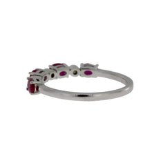 Load image into Gallery viewer, 1.08ct Ruby Diamond Fashion band rings 14KT White Gold

