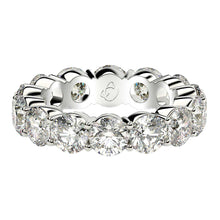 Load image into Gallery viewer, Round Cut Lab Grown Diamond Eternity Ring in 14k White Gold (6 cttw FG/VS2)
