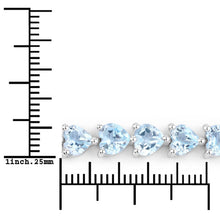 Load image into Gallery viewer, 15.50 Carat Genuine Blue Topaz .925 Sterling Silver Bracelet

