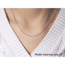 Load image into Gallery viewer, 14k Rose Gold Diamond Cut Round Wheat Chain 1.1mm
