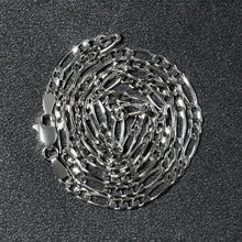 Load image into Gallery viewer, 3.0mm 14k White Gold Solid Figaro Chain

