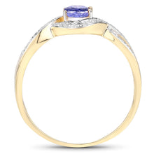 Load image into Gallery viewer, 0.75 Carat Genuine Tanzanite .925 Sterling Silver Ring
