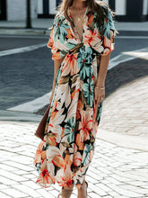 Load image into Gallery viewer, Floral Half Sleeve Dress Classic &amp; Elegant Everyday Style Dress Timeless Dress For Summer
